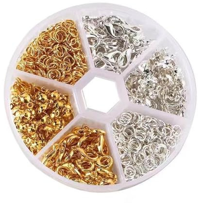 dijiusidy Smyckestillverkning Spänne DIY Kit Med Öppningsring Set Och Karbinlås Tillbehör För Halsband Armband Tillverkning Handgjorda Material Förnödenheter Tillbehör Hållbara