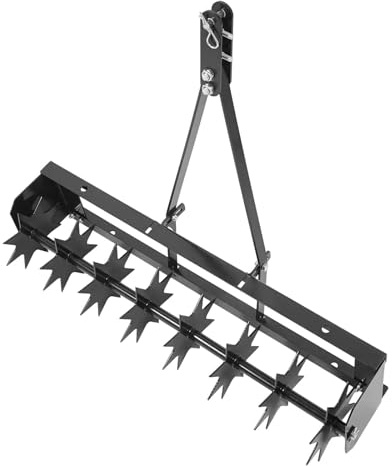 Generico Arieggiatore per Prato Pesante, Strumento aeratore per Prato Nero, Rullo Manuale da 32 con Attacco Universale, per Prato, Cortile, Patio, Giardino Profondo e Uso Esterno