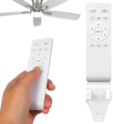 Beavorty Mando Universal Ventilador Techo Con Luz Control Remoto Para LáMpara De Ventilador De Techo 433 Mhz 6 Velocidades Temporizador 1/2/4 Horas Repuesto Para Empotrable