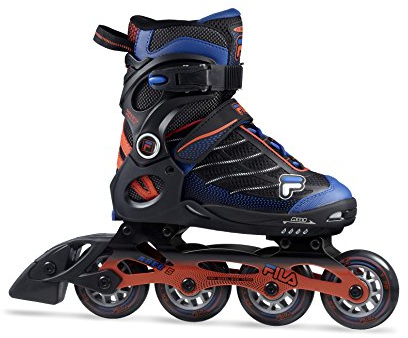 Fila Jungen Inline Skate Wizy Alu, schwarz/rot/blau, 38-41, 010618130