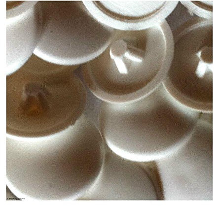 50 Stück Abdeckkappen für Kreuzschlitz PZ 1 Schrauben Weiß RAL 9010