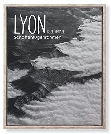 BIRAPA Lyon Keilrahmen für Canvas 100x120 cm in Beige Vintage, Rahmen für Leinwände, Leerrahmen für Leinwand, Schattenfugenrahmen für Keilrahmen, Leinwand Rahmen