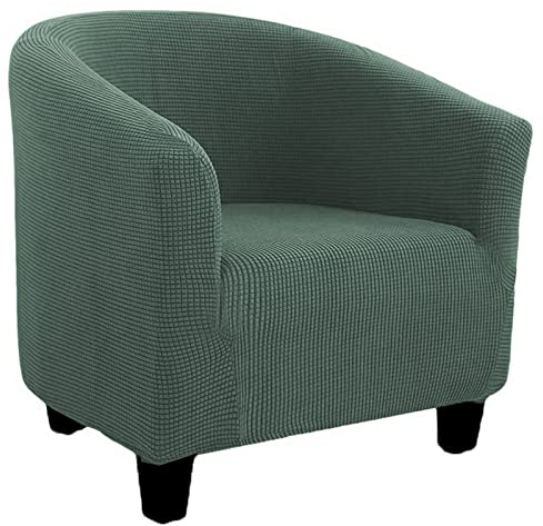 Konsilsa Stretch Sesselschoner, Elastisch Sesselüberwurf Sesselhusse Sesselbezug Sofahusse Husse für Clubsessel Loungesessel Cocktailsessel (Color : Bean Green)