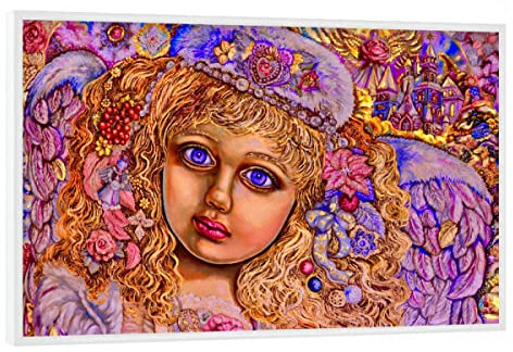 artboxONE Poster mit weißem Rahmen 45x30 cm Weihnachten Weihnachtlicher Engel - Bild Engel licht Phantasie