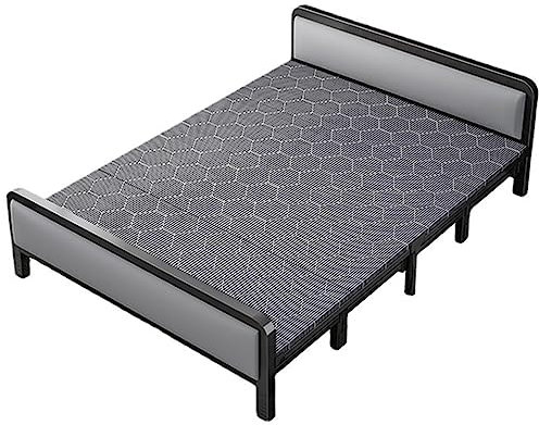 CASEGO Bettgestell aus Metall, faltbar, 1,2 m, kostenlose Installation, erweiterbar und verwendbar, platzsparend, vierfach faltbar, Hartfaserplatte, Bett (A 90 cm)