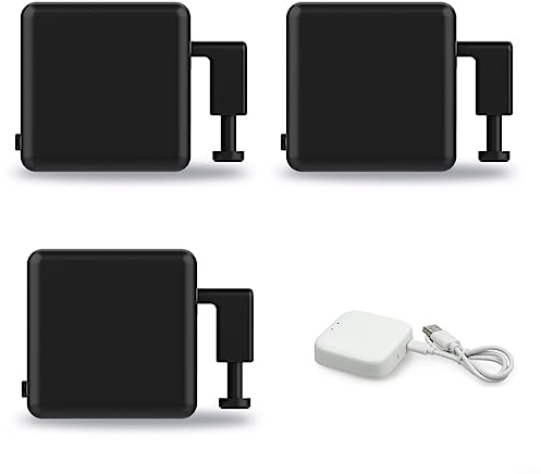 Bluetooth Smart Fingerbot,Wireless Smart Switch Button Pusher für Bot Button Push für Smart Life Fernbedienung für Zuhause (schwarz + HUB)