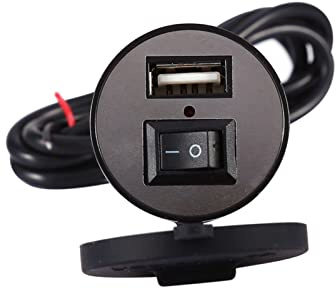 Puerto del Cargador USB, Fuente de Alimentación del Teléfono Móvil de la Motocicleta Toma USB Resistente Al Agua Moto Puerto Sot 12V