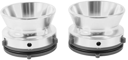 Jauarta 1/4 10 Pouces Ouvreur en Alliage D'aluminium Poli Dispositif de Chargement Universel Adaptateur de Moyeu Nab pour Studer ReVox pour Akai pour Teac 2 Pièces (Argent)