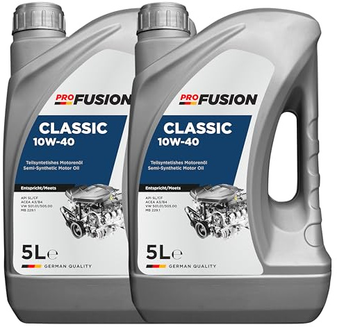 ProFusion Aceite para Motores Gasolina y Diésel - Lubricante para Coche 10w40 Pack de 2 x 5L (10 Litros en Total)