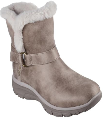 Skechers Dam lättgående drömmare rörliga handsfree slip-on ankelstövel, Mörk brungrå, 10