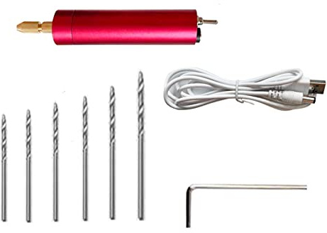 Montesy Strumento elettrico di perforazione - Trapano elettrico per artigianato in resina gioielli in legno strumento artigianale USB trapano incisione trapano rotante