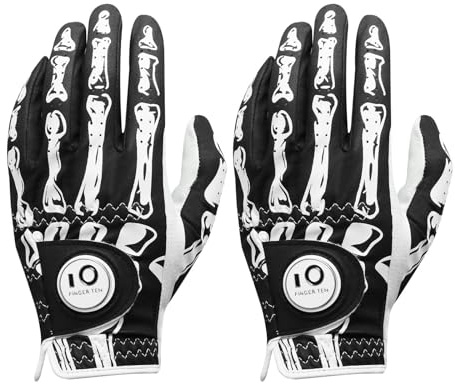 LOVMEAD Golfhandschuhe für Herren, Linke Hand für Rechtshänder, widerstandsfähiger Griff, Synthetikmaterial, 2er-Pack, Relaxgrip, heißes Wetter langlebig, atmungsaktiv