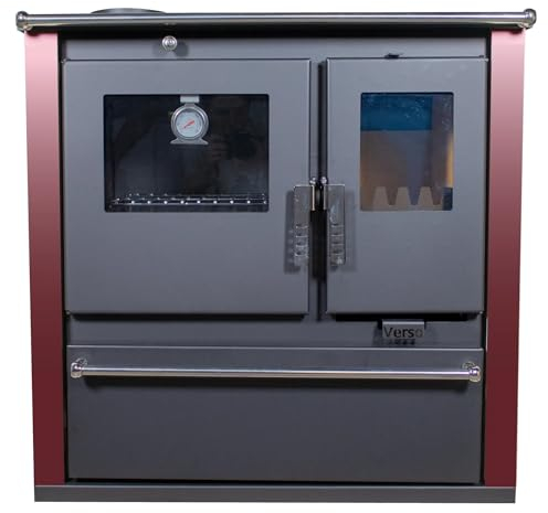 EEK A+ Verso CS Plus Küchenofen Kaminofen Holzherd Links 7.7 kW - Bordo
