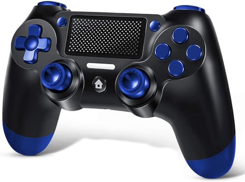 Manette sans Fil pour PS4, Manette pour PS4, avec Prise Audio, Vibration, Pavé Tactile, Six Axes, Manette pour PS4/Slim/Pro/PC