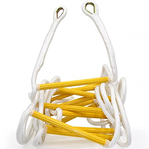 PNAJFUEL Strickleiter,Sicherheitsleiter Notfall Fluchtleiter Harz Sicherheit Rettungsleiter Für Balkon/Yellow/5M/16.4Ft