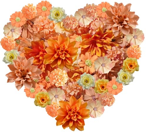 JOZMMZEOOA Kunstblumen 40 Stücke Künstliche Blumen Heim Deko Gelbe Serie | Blumen Simulation Fake Kunstblumen Wie Echt Deko Künstlich Kunst Blumen,für Brautstrauß Wedding Anniversary Decorations