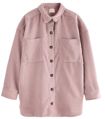 NEXT Damen Standard Leichte Cord-Hemdjacke Rosa 44