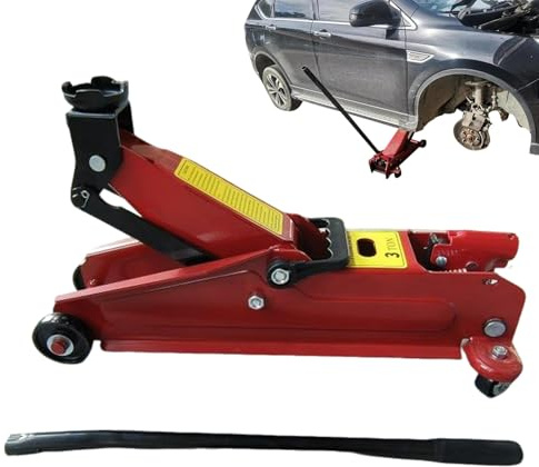 Nybhyjka Gato hidráulico, gato elevador de coche resistente de 3 toneladas, suministros para automóviles y motocicletas para nivelar carretera, tienda, garaje, sótano, remolque, granja de montaje