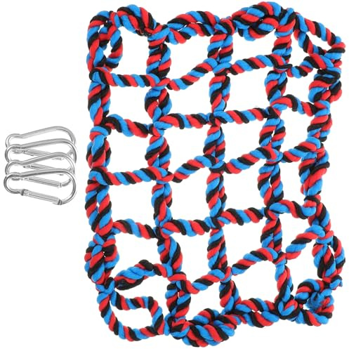 HYTROVE Hängenetz Für Haustiere Aus Seilmaterial Bissfest Und Langlebig Kletternetz Für Papageien Zum Klettern Einfache Installation Mit Hängendem Seildesign