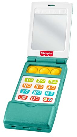 Fisher-Price Teléfono móvil de Juguete Laugh & Learn para bebés con Actividades Musicales para niños, Juego de imitación para niños a Partir de 6 Meses, versión multilingüe, JMV86