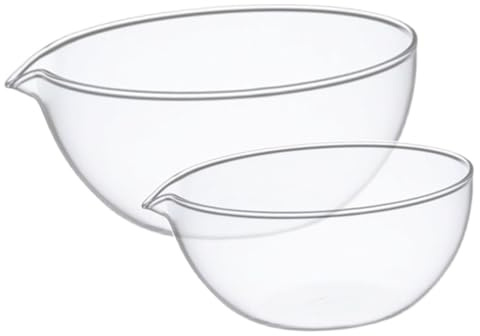SMASOLO 2Pcs Heat-Resistant Glass Baking Bowls Mini Sauce and Seasoning Dishes for Kitchen Microwave Safe Easy-Clean Salad and Appetizer Plates
