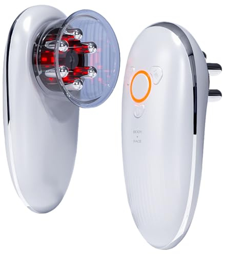 Masseur Anti Cellulite Electrique Sans Fil, Appareil Ventouse Anti Cellulite Electrique, Aspiration Sous Vide EMS Microcourant et Lumière Led pour Visage et Corps Minceur Raffermissant Rajeunissant