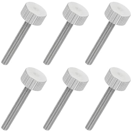 QUARKZMAN 6 Stück Edelstahl Rändelschrauben M4x30mm | Flachrundkopf Rändelschraube mit Vollgewinde