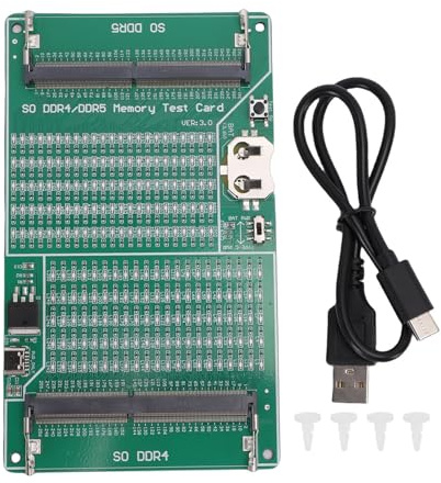 DDR4 DDR5 Ram Memory Tester, Practical 2 in 1 RAM Diagnostic Analyzer Convenient Dual Power Mode LED Fault Indicator for Laptop Desktop Server
