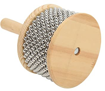 Tomvorks Giocattolo a Percussione per Bambini Cabasa in Legno a Manovella, Adatto Partire Dai 4 anni. Suono e Durata Eccellenti (Grande Kabasa)