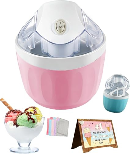 Mini Heladera Doméstica Pequeña, Nueva Heladera Personal 2026 Con Control De Un Solo Toque, Máquina De Sorbete Eléctrica Compacta De 500 Ml Para Postres Helados Caseros Y Uso Diario En La