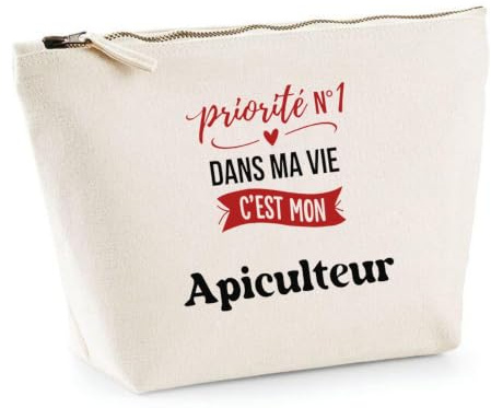 Otshirt Trousse Priorite N1 dans ma Vie Cest Mon Apiculteur - Idée Rangement Cadeau Cadeau Anniversaire Fête Original Famille Travail Départ Collègue Retraite Noël. - Taille Unique