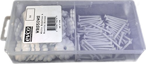 Mobile Home/RV Ceiling Rosette Buttons with Rosette Screws-50 Count