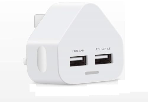 USB Plug Charger, Multi Port USB Charger Plug Adapter 2.1A Compatible with Nokia/Fire Tablet/Huaweii/i.Pad/Kindle/Smart Watches/Motorola/Airpods/Samsung/i.Phone/HTC