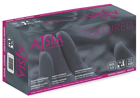 AJSIA Guanti in Lattice Senza Polvere Monouso (XL)