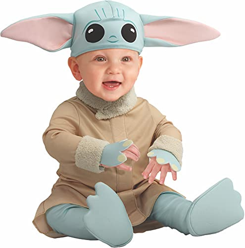 Rubies 702886 Grogu småbarnsdräkt, Mandalorian Baby Yoda stl. Newborn – småbarn (småbarn)