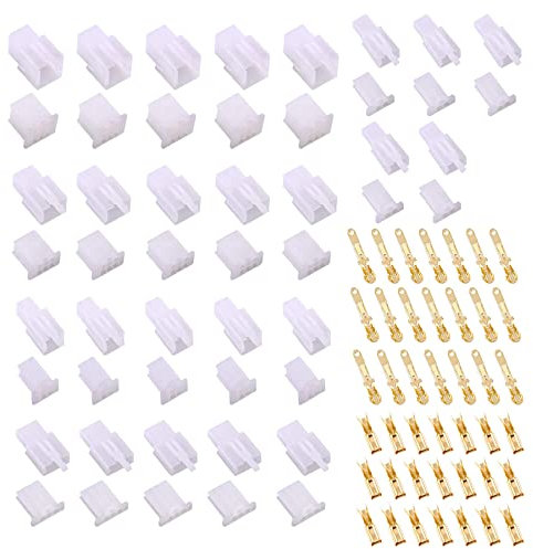 HUAZIZ 290 Stück Kabel Steckverbinder 2 3 4 6 9 Polig Flachsteckhülsen 2,8mm Pitch Männlich Weiblich Stecker Gehäuse Pin Header Crimp Quetschverbinder mit Stecker für Kfz Auto Motorrad