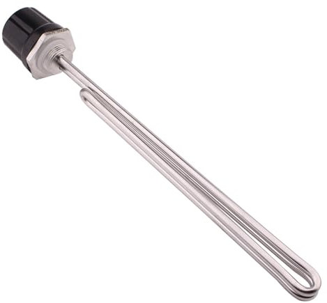 Élément Chauffant Élément Chauffant avec 1''BSP for Le Brassage, thermoplongeur électrique en Acier Inoxydable, 230v, 3500w (Color : with Black Cover)