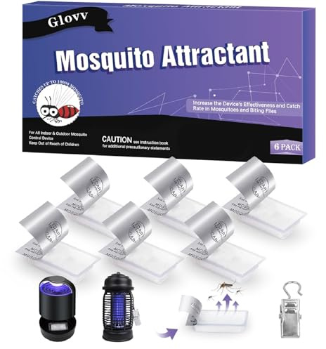 Lot de 6 appâts anti-moustiques pour piège à insectes, compatible avec tous les pièges