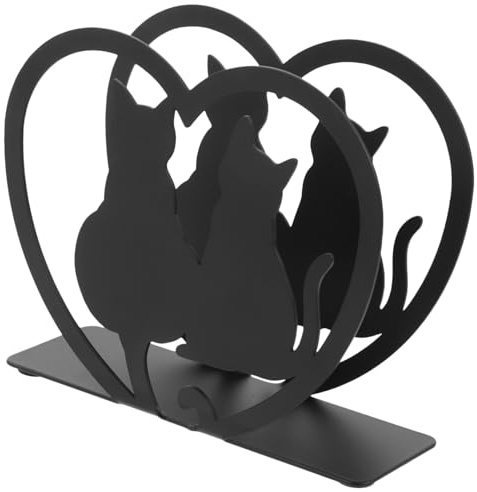 UPKOCH Serviettenhalter Katze Aus Metall 4.72X3.94X1.65 Zoll Freistehender Taschentuchhalter Für Küche Restaurant Hochzeit Tischdeko