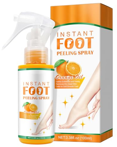Foot Peel Callus Removal Spray With Orange Oil for Cracked Rough Heels & Dry Toe Skin - Elbow, Leg, Shoulder, Back, Knee Use