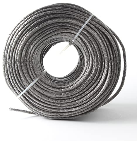 Generic 3mm(1/8''),3.5mm(9/64''),4mm(5/32''),5mm(3/16''),6mm(1/4'') 100ft 30m Strand 12 UHMWPE Single Hollow Braid Sailboat Line Paraglider Winch Towing Rope (100, 3mm), Red,yellow,red,gray,orange