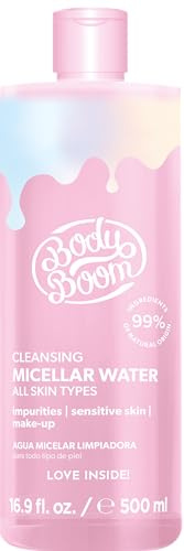 Bielenda Body Boom eau micellaire démaquillante pour tous types de peau, nettoie, rafraîchit et hydrate, redonne de l'éclat à la peau, 500 ml