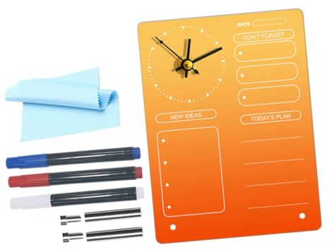 Garneck -termintafel Mit Uhr Als Schreibtischtafel Löschtafel Für Planer Memo-schreibtafel Zum Dekorieren Und Organisieren