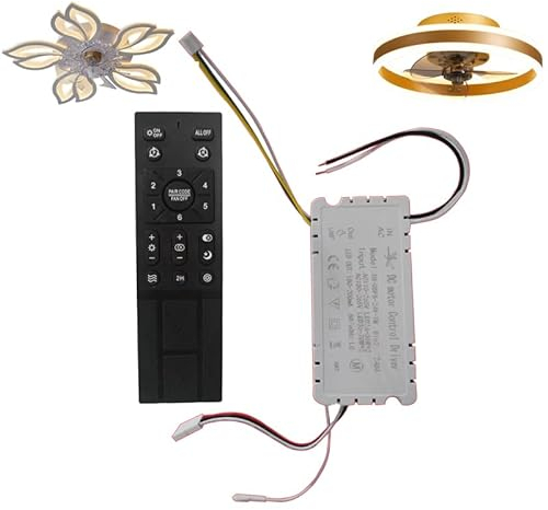 AiPaiTe Reattori e controllori Ventilatori a soffitto con illuminazione, 48-72 W. Accessori azionamento per lampade a soffitto in soggiorno, camera da letto e sala da pranzo, YK0001