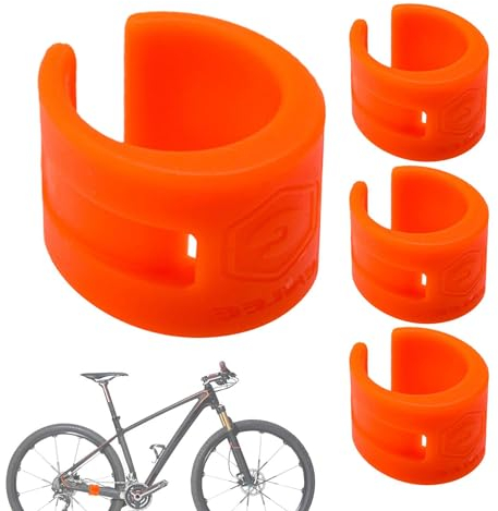 Kettenstrebenschutz aus Gummi,Kettenstrebenschutz aus Gummi - 4 Stück Fahrradrahmenschutz - Gummi-Kettenstreben-Rahmenschutz-Aufkleber für den Rahmen von Mountainbikes, Rennrädern