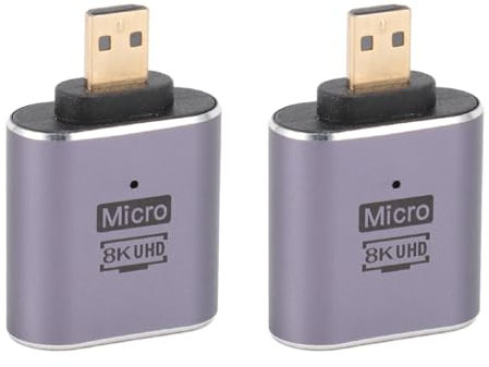 Jectse Mini DisplayPort to HDMI Adapter 2 Pack, 8K@60Hz 4K@120Hz Mini DP 1.4 to HDMI 2.1 Adapter 48Gbps Plug and Play, DisplayPort to HDMI Converter with LED Indicator for Monitors