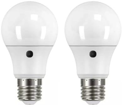 Lampwise 2 x Venture LED 5W = 40W ES E27 Dusk Till Dawn Sensor Light Bulb, Cool White 5000K