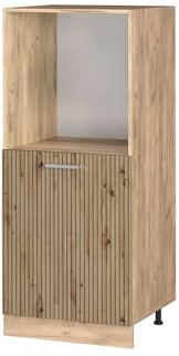 Vicco Herdumbauschrank R-Line, Artisan-Eiche, 60 cm, zur freien Kombination innerhalb modularer Küchensysteme