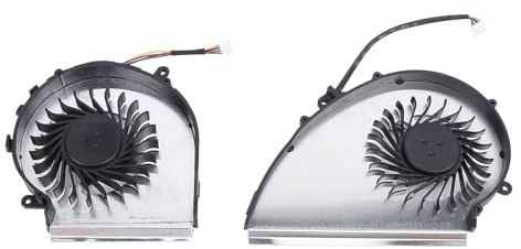 GE72VR CPU GPU Fan, CPU GPU Fan Cooler Set for MSI GE72VR GP72VR GL72VR MS 179B 4 Pin PAAD06015SL Notebook Computer, 1 Pair of CPU GPU Fans with Repair Kit