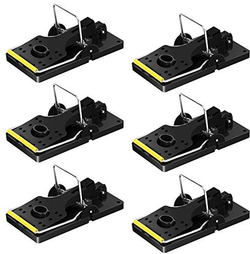 Rat Traps Large Size, Mouse Traps That Kill Instantly, Professional Heavy Duty Snap Trap, Reusable Rodent Traps for Indoors Outdoors, Also Work for Mouse, 6 Pack